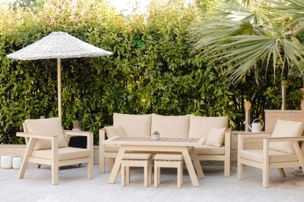 Nairobi Seating Set - Beige — Seating Sets by Baxcha Outdoor Furniture
