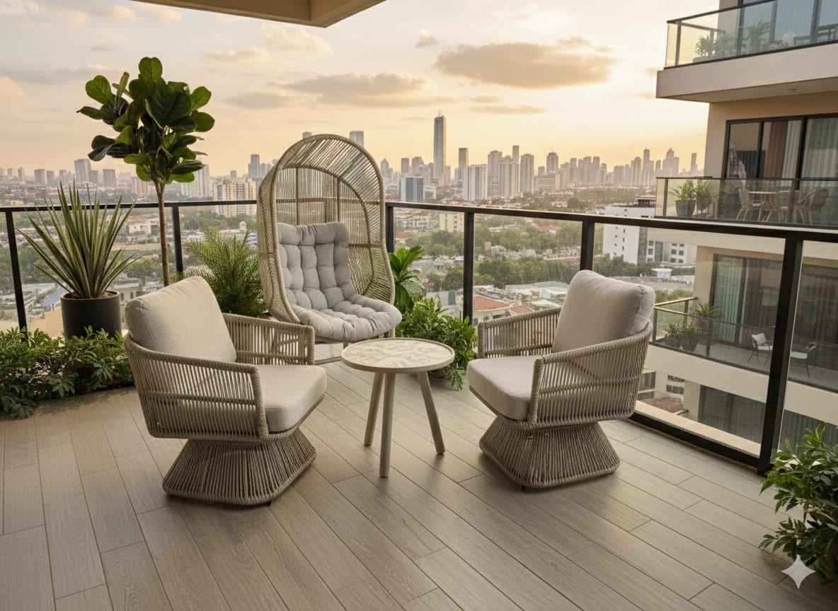 Raz Seating Set-Beige — Seating Sets by Baxcha Outdoor Furniture