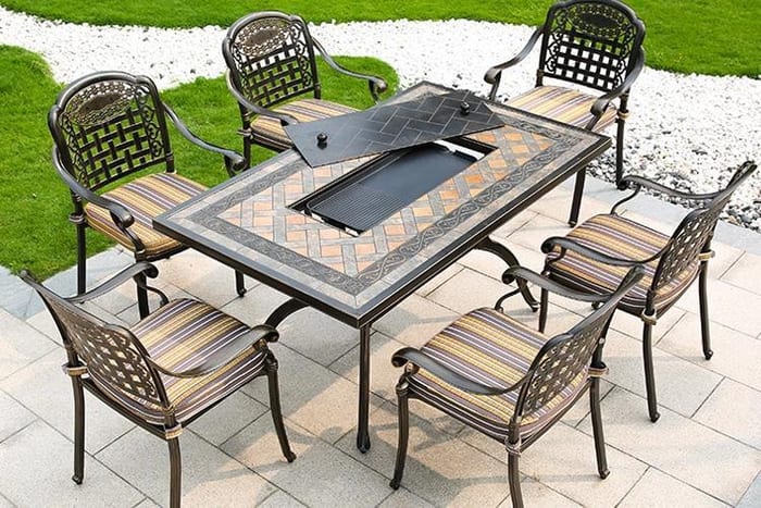 Santorini Bbq Set — Dining Sets by Baxcha Outdoor Furniture
